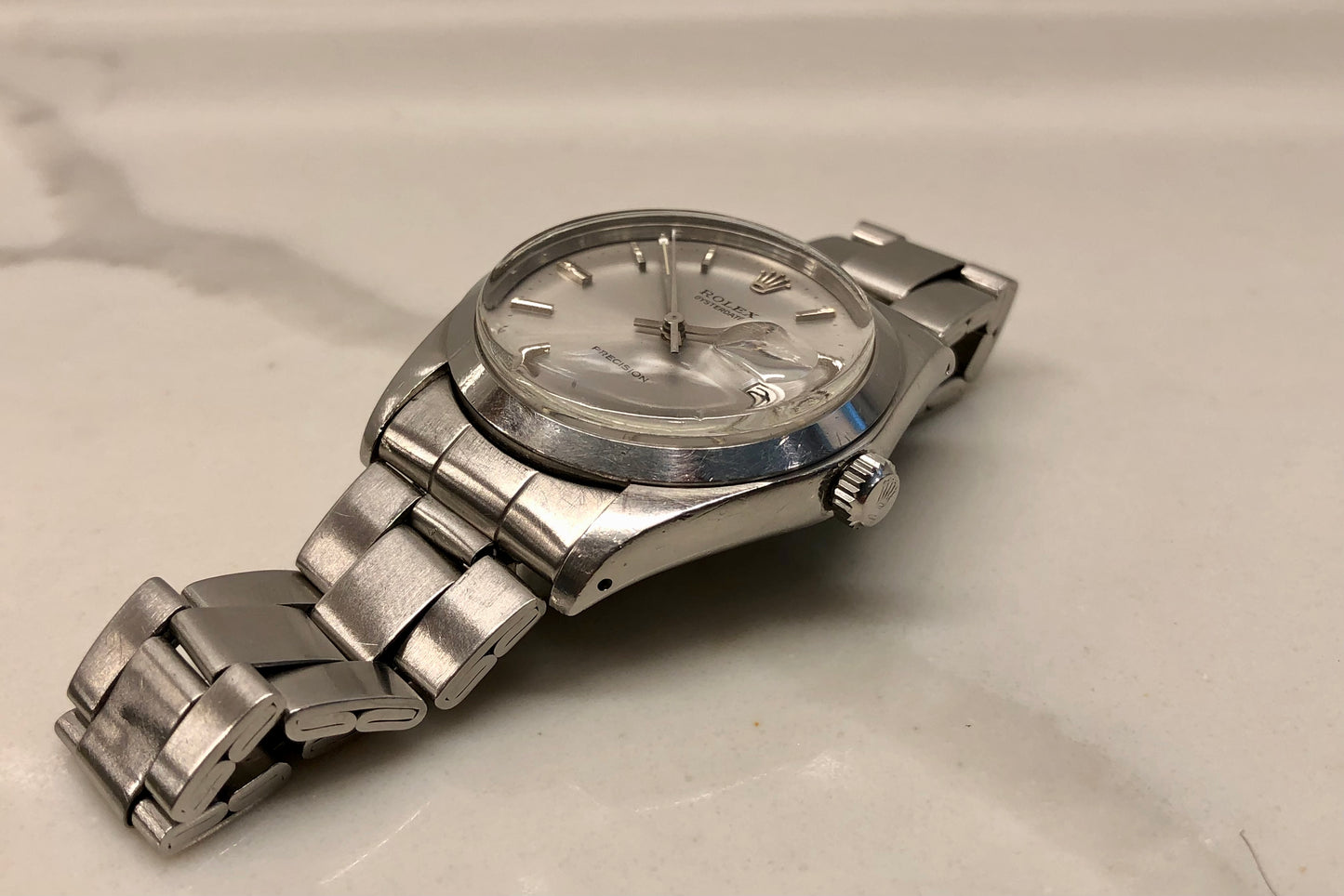 1976 Rolex Oysterdate Precision 6694 Stainless Steel Manual Wristwatch with Guarantee Papers - HASHTAGWATCHCO