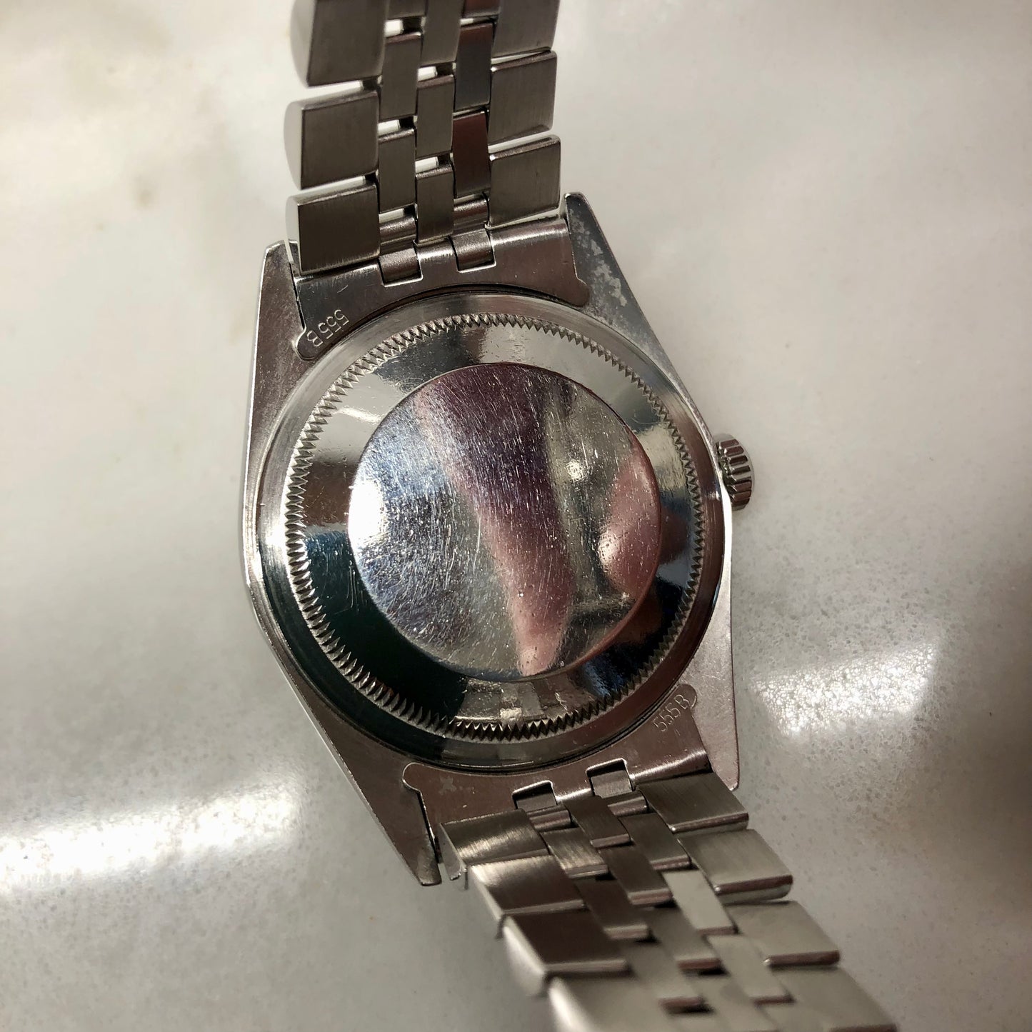 1991 Rolex Datejust 16220 Silver Tapestry Steel Jubilee Wristwatch with Box and Papers - HASHTAGWATCHCO