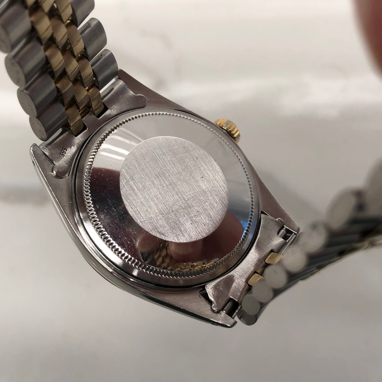 1972 Rolex Datejust 1601 Blue Mosaic Dial Two Tone Jubilee Fluted Automatic Wristwatch