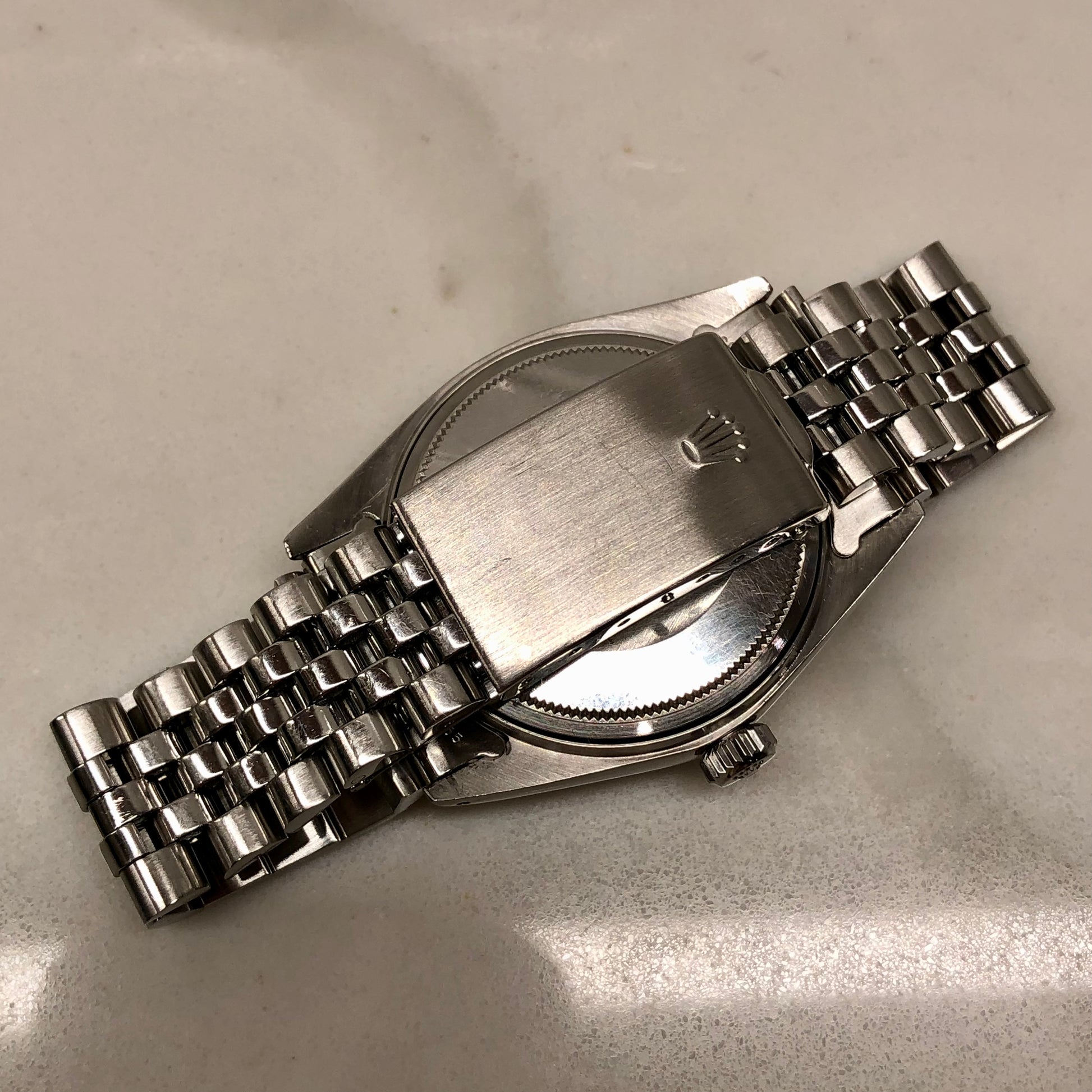 1973 Rolex Datejust 1601 Stainless Steel Fluted Bezel Silver Dial Jubilee Automatic Wristwatch - HASHTAGWATCHCO