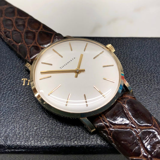 1971 Tiffany & Co. 14K Yellow Gold Dress Wristwatch with Original Box - Hashtag Watch Company