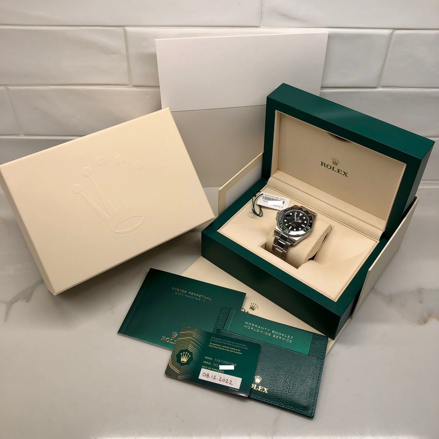 2022 Rolex GMT MASTER 126720VTNR Oyster Left Hand Wristwatch with Box and Papers Wrapped