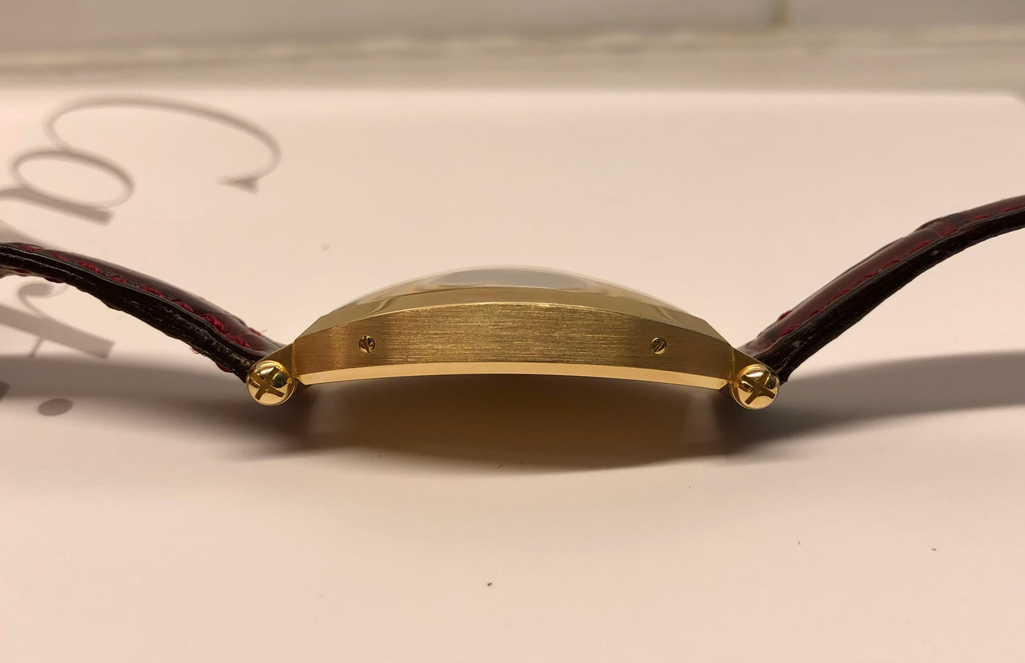 2002 Cartier Tonneau 2451D 18K Yellow Gold Collection Privée Wristwatch with Box and Papers - HASHTAGWATCHCO
