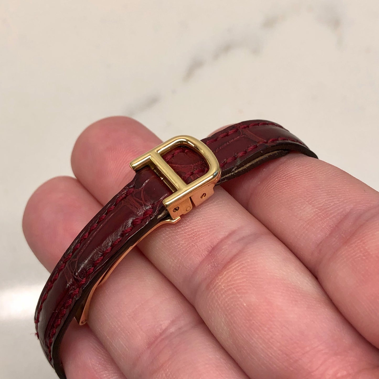 2002 Cartier Tonneau 2451D 18K Yellow Gold Collection Privée Wristwatch with Box and Papers - HASHTAGWATCHCO