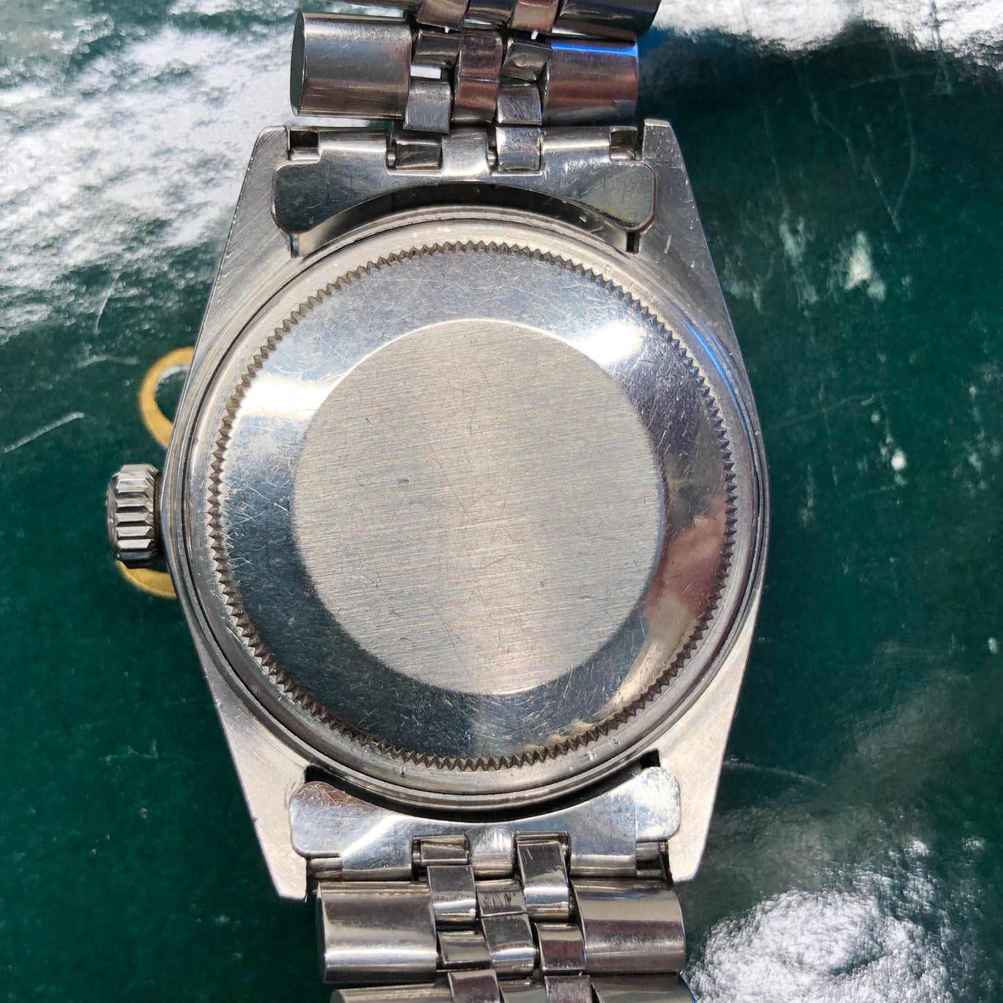 1964 Rolex Datejust 1601 Fluted Stainless Steel Silver Dial Jubilee Automatic Wristwatch - HASHTAGWATCHCO