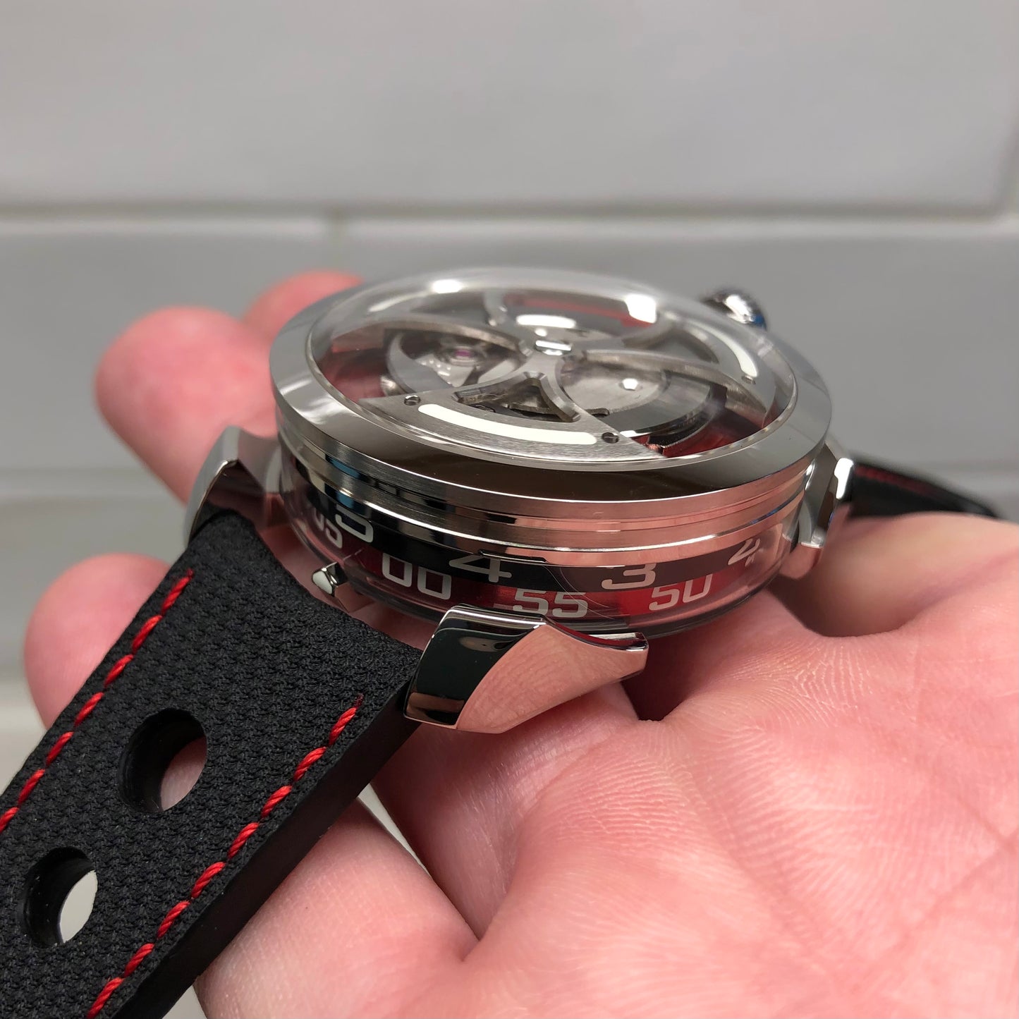 2022 MB&F M.A.D Edition MAD 1 RED 42mm Skeleton Stainless Steel Automatic Wristwatch Unworn - Hashtag Watch Company
