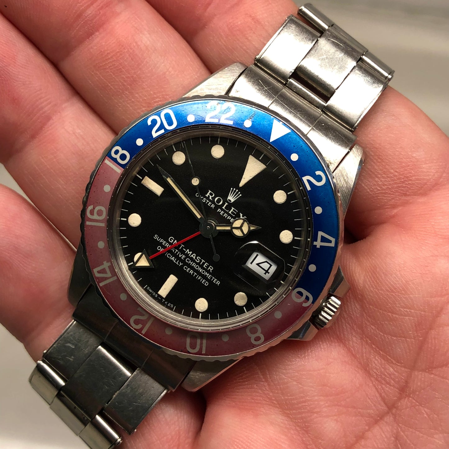 1969 Rolex GMT MASTER 1675 Mk 1 Pepsi Long E Matte Dial Steel Automatic Wristwatch with Box and Papers - HASHTAGWATCHCO