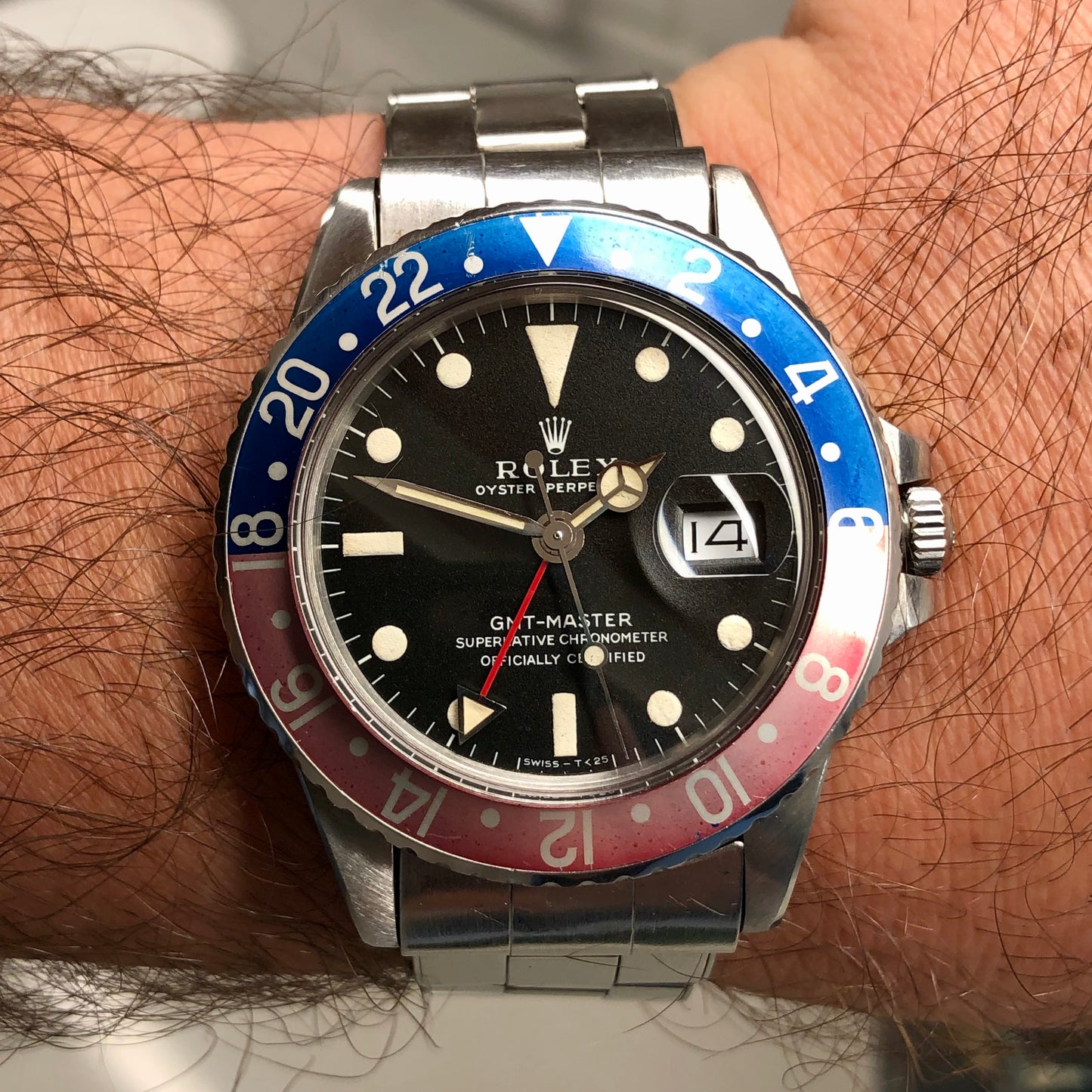 1969 Rolex GMT MASTER 1675 Mk 1 Pepsi Long E Matte Dial Steel Automatic Wristwatch with Box and Papers - HASHTAGWATCHCO