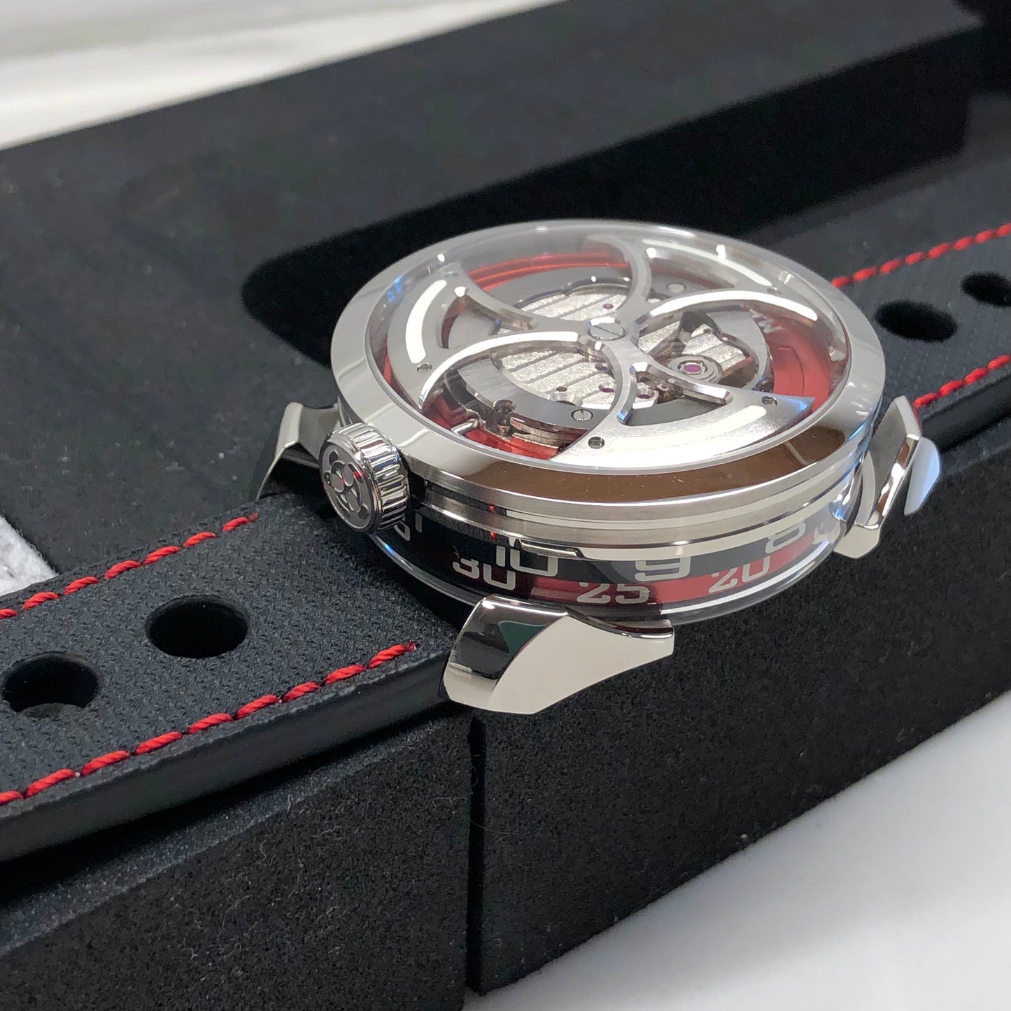 2022 MB&F M.A.D Edition MAD 1 RED 42mm Skeleton Stainless Steel Automatic Wristwatch Unworn - Hashtag Watch Company