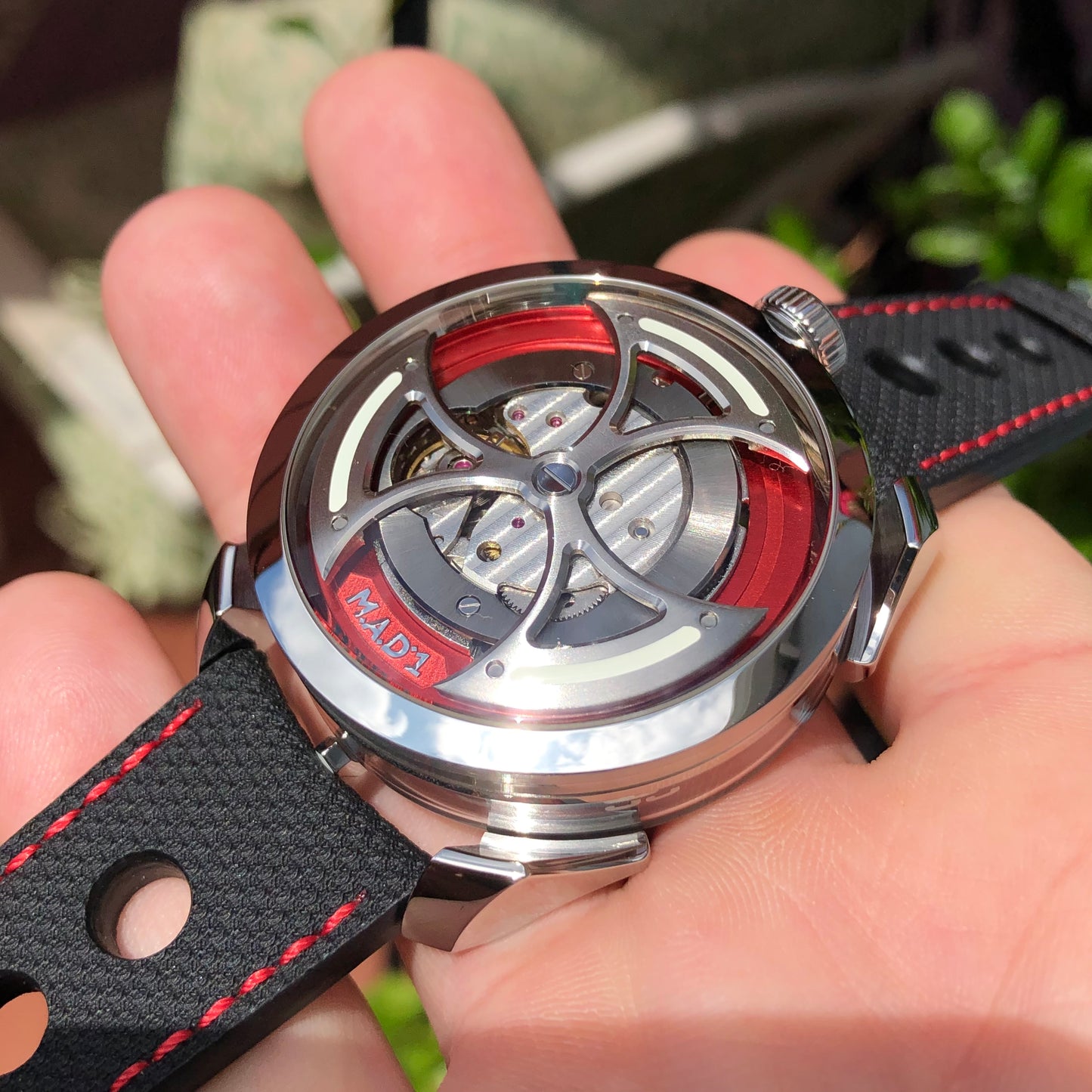 2022 MB&F M.A.D Edition MAD 1 RED 42mm Skeleton Stainless Steel Automatic Wristwatch Unworn - Hashtag Watch Company
