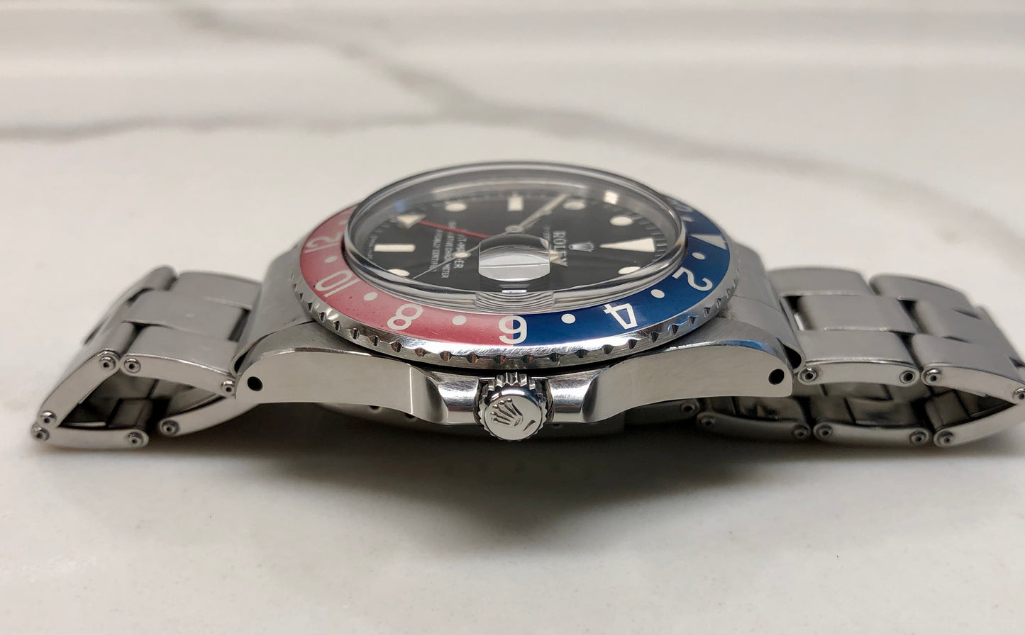 1969 Rolex GMT MASTER 1675 Mk 1 Pepsi Long E Matte Dial Steel Automatic Wristwatch with Box and Papers - HASHTAGWATCHCO