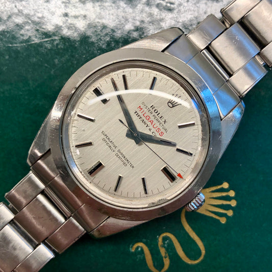 1964 Rolex Milgauss 1019 Tiffany & Co. CERN Dial Stainless Steel Wristwatch - Hashtag Watch Company