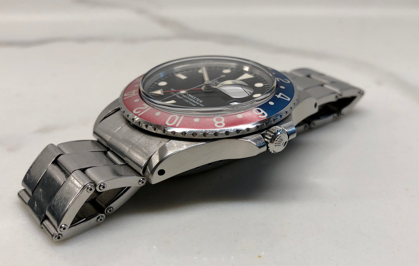 1969 Rolex GMT MASTER 1675 Mk 1 Pepsi Long E Matte Dial Steel Automatic Wristwatch with Box and Papers - HASHTAGWATCHCO