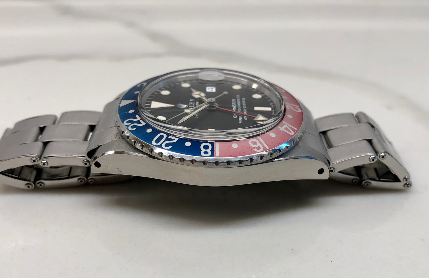 1969 Rolex GMT MASTER 1675 Mk 1 Pepsi Long E Matte Dial Steel Automatic Wristwatch with Box and Papers - HASHTAGWATCHCO