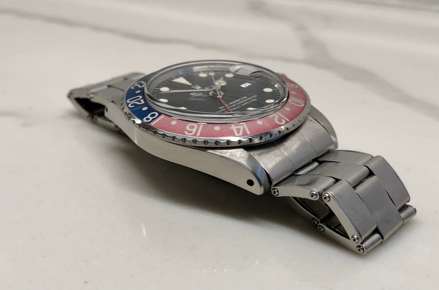 1969 Rolex GMT MASTER 1675 Mk 1 Pepsi Long E Matte Dial Steel Automatic Wristwatch with Box and Papers - HASHTAGWATCHCO