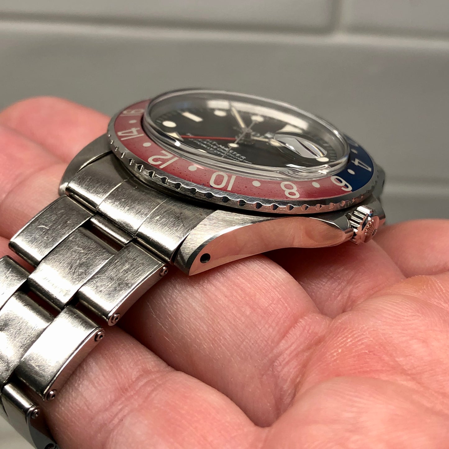 1969 Rolex GMT MASTER 1675 Mk 1 Pepsi Long E Matte Dial Steel Automatic Wristwatch with Box and Papers - HASHTAGWATCHCO