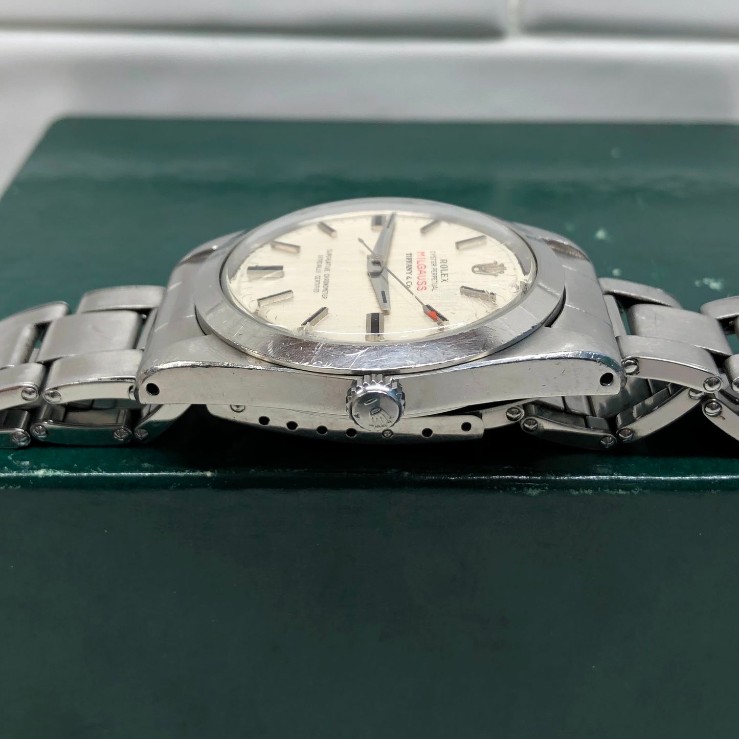 1964 Rolex Milgauss 1019 Tiffany & Co. CERN Dial Stainless Steel Wristwatch - Hashtag Watch Company