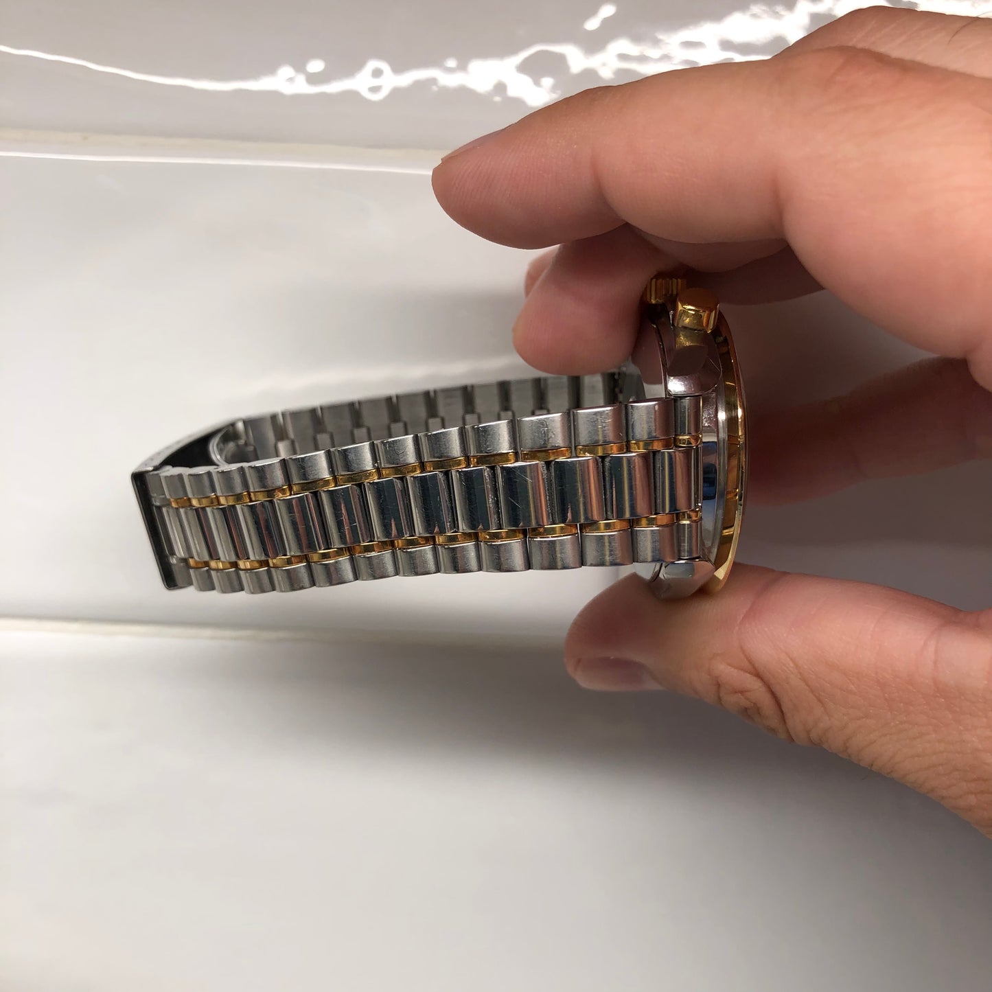 1990s Omega Speedmaster Reduced 175.00.33 Chronograph Steel and Gold Automatic Wristwatch - HASHTAGWATCHCO