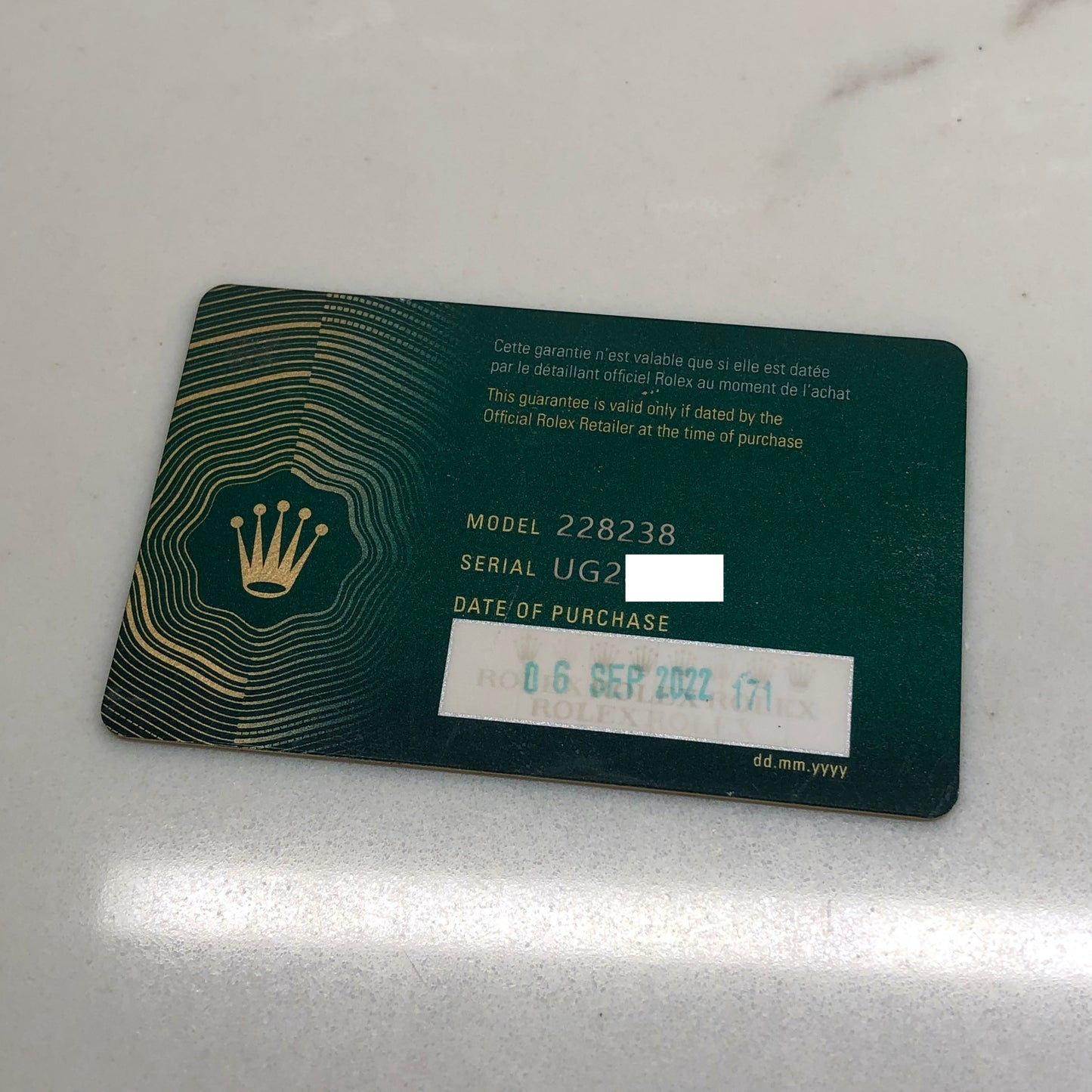 2022 Rolex President Day Date 228238 18K Yellow Gold Silver Motif Wristwatch with Box and Papers - HASHTAGWATCHCO