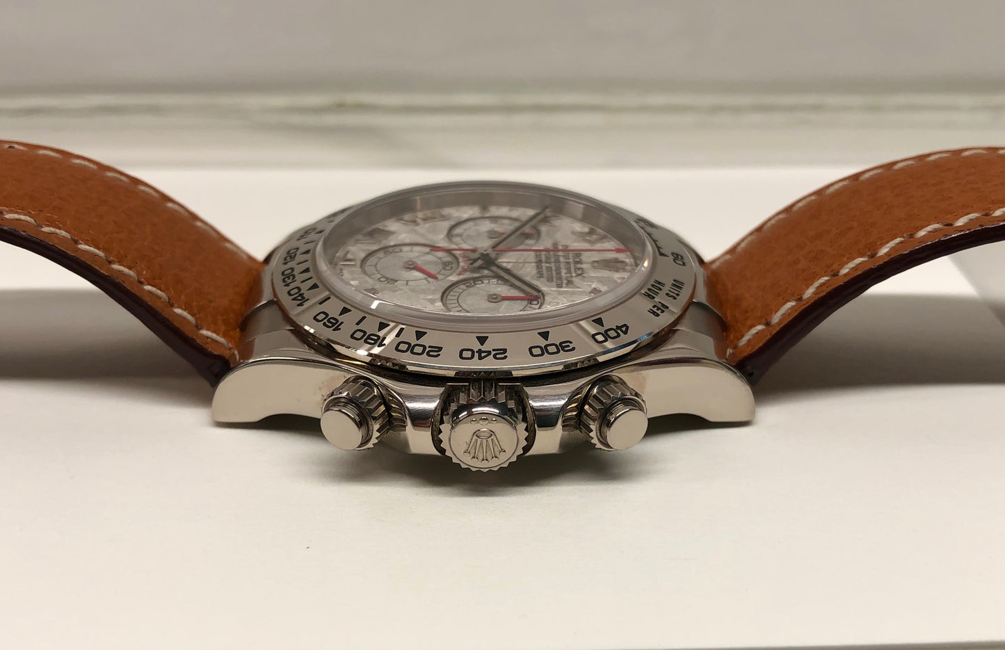 2005 Rolex Daytona Cosmograph 116519 Meteroite 18K White Gold Chronograph Wristwatch with Box and Papers - HASHTAGWATCHCO