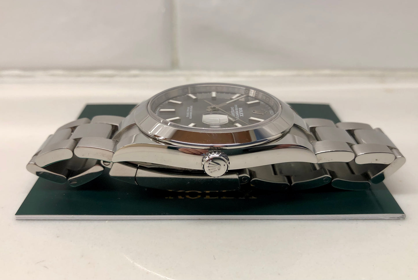 2023 Rolex Datejust 126300 Rhodium 41mm Steel Oyster Wristwatch with Box and Papers - HASHTAGWATCHCO