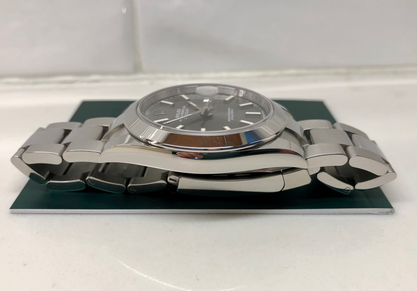 2023 Rolex Datejust 126300 Rhodium 41mm Steel Oyster Wristwatch with Box and Papers - HASHTAGWATCHCO
