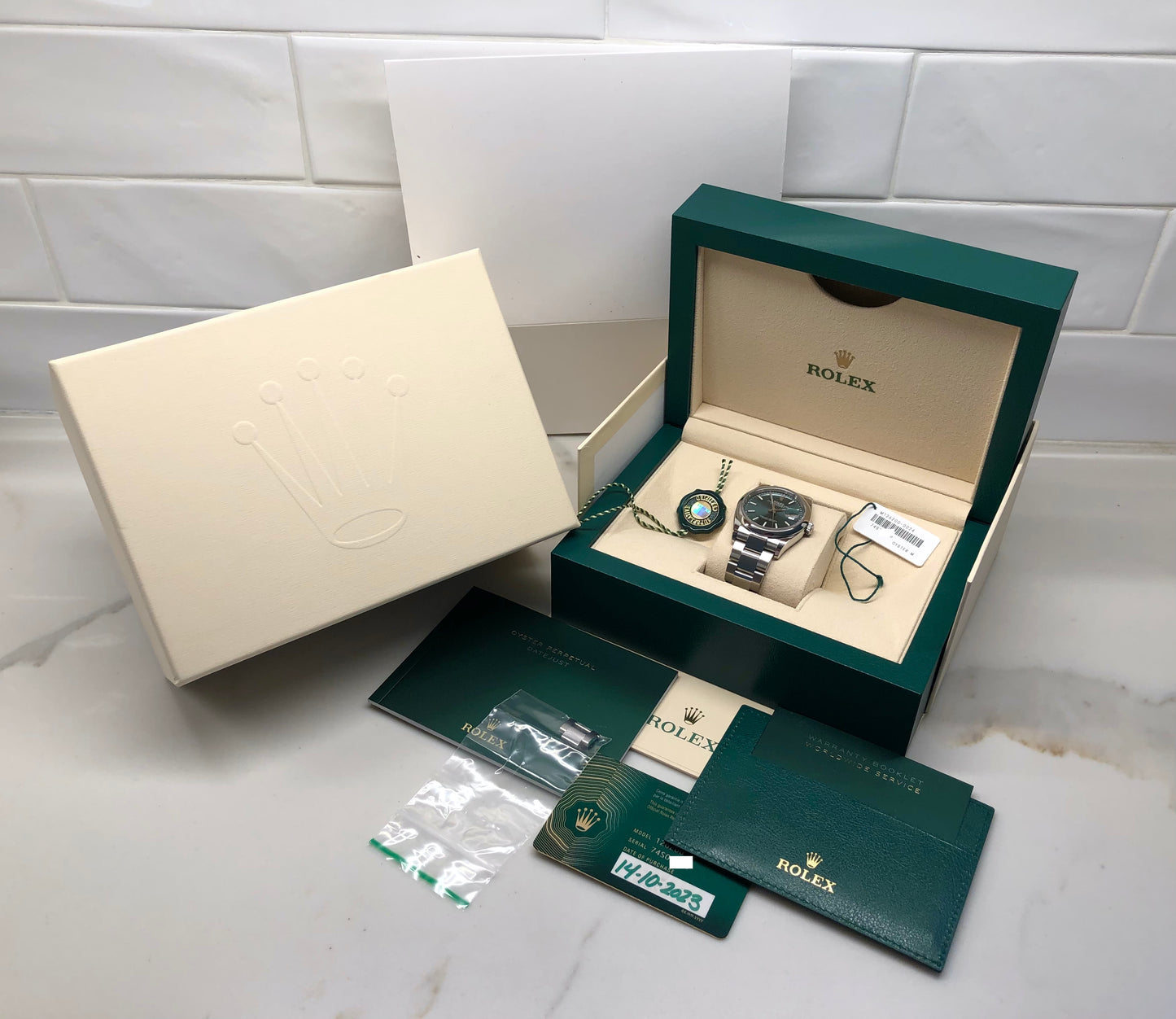 2023 Rolex Datejust 126200 Mint Green 36mm Steel Oyster Wristwatch with Box and Papers - HASHTAGWATCHCO