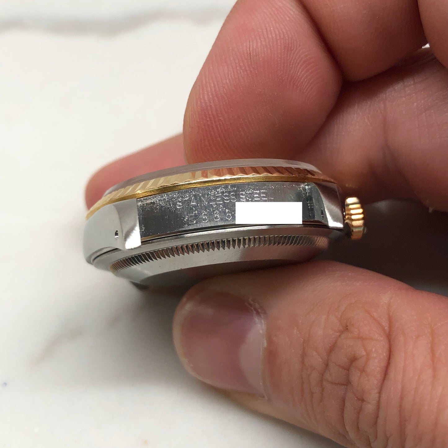 1990 Rolex Datejust 16233 Two Tone Champagne Stick Jubilee Sapphire Wristwatch