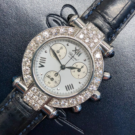 Chopard Imperiale 38/8378-23 Stainless Steel Diamond Bezel Ladies Quartz Wristwatch - HASHTAGWATCHCO