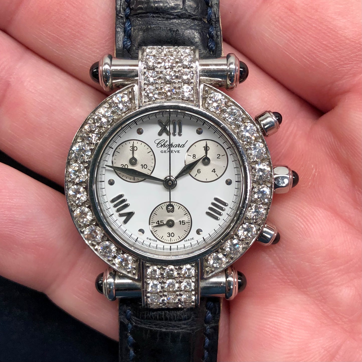 Chopard Imperiale 38/8378-23 Stainless Steel Diamond Bezel Ladies Quartz Wristwatch - HASHTAGWATCHCO