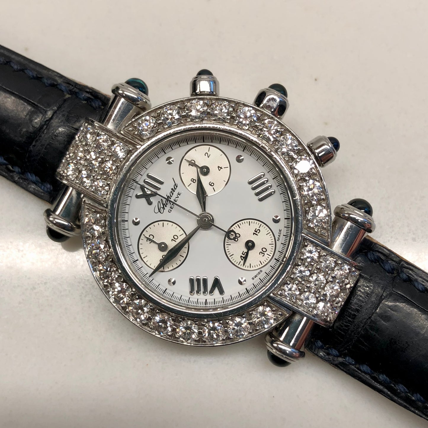 Chopard Imperiale 38/8378-23 Stainless Steel Diamond Bezel Ladies Quartz Wristwatch - HASHTAGWATCHCO