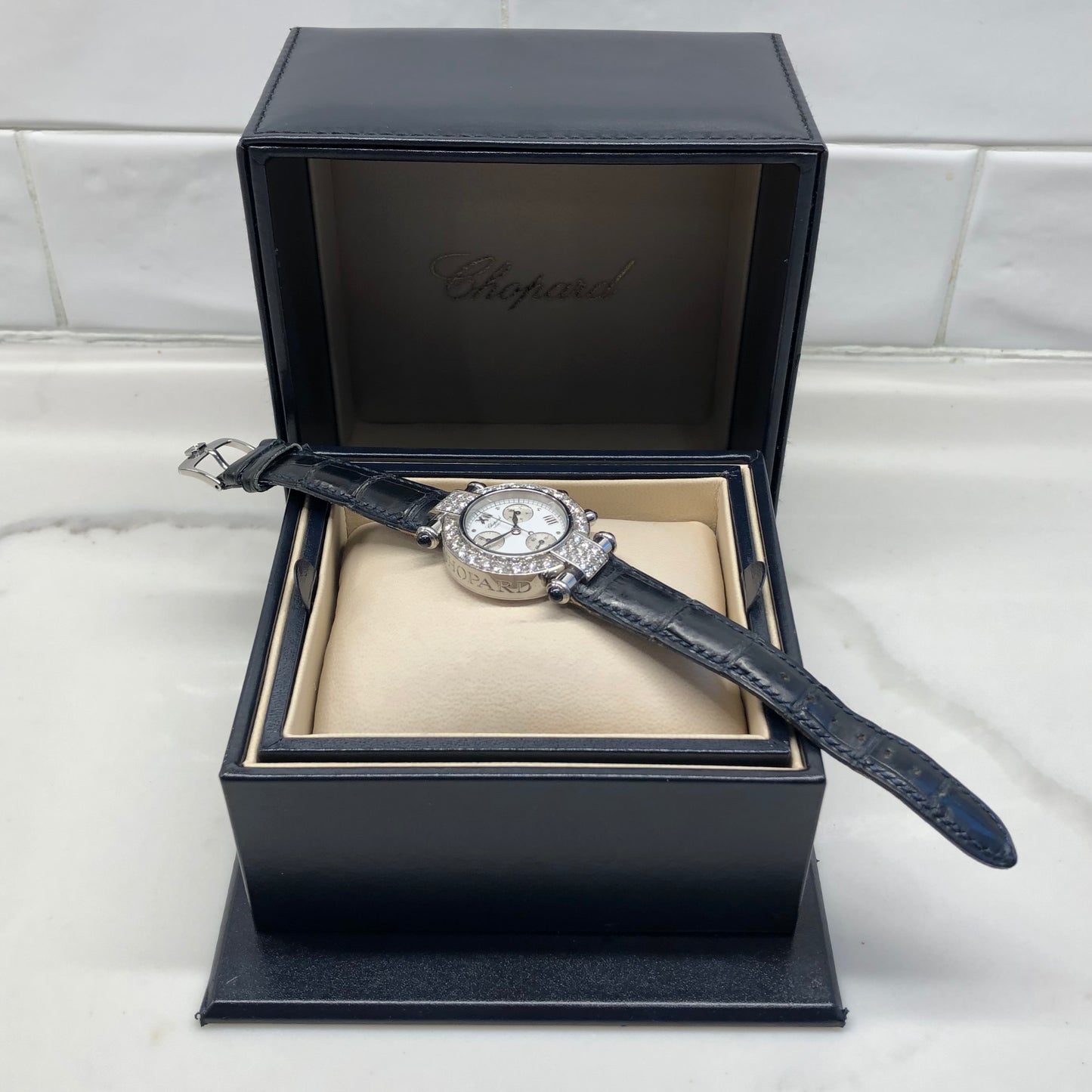 Chopard Imperiale 38/8378-23 Stainless Steel Diamond Bezel Ladies Quartz Wristwatch - HASHTAGWATCHCO