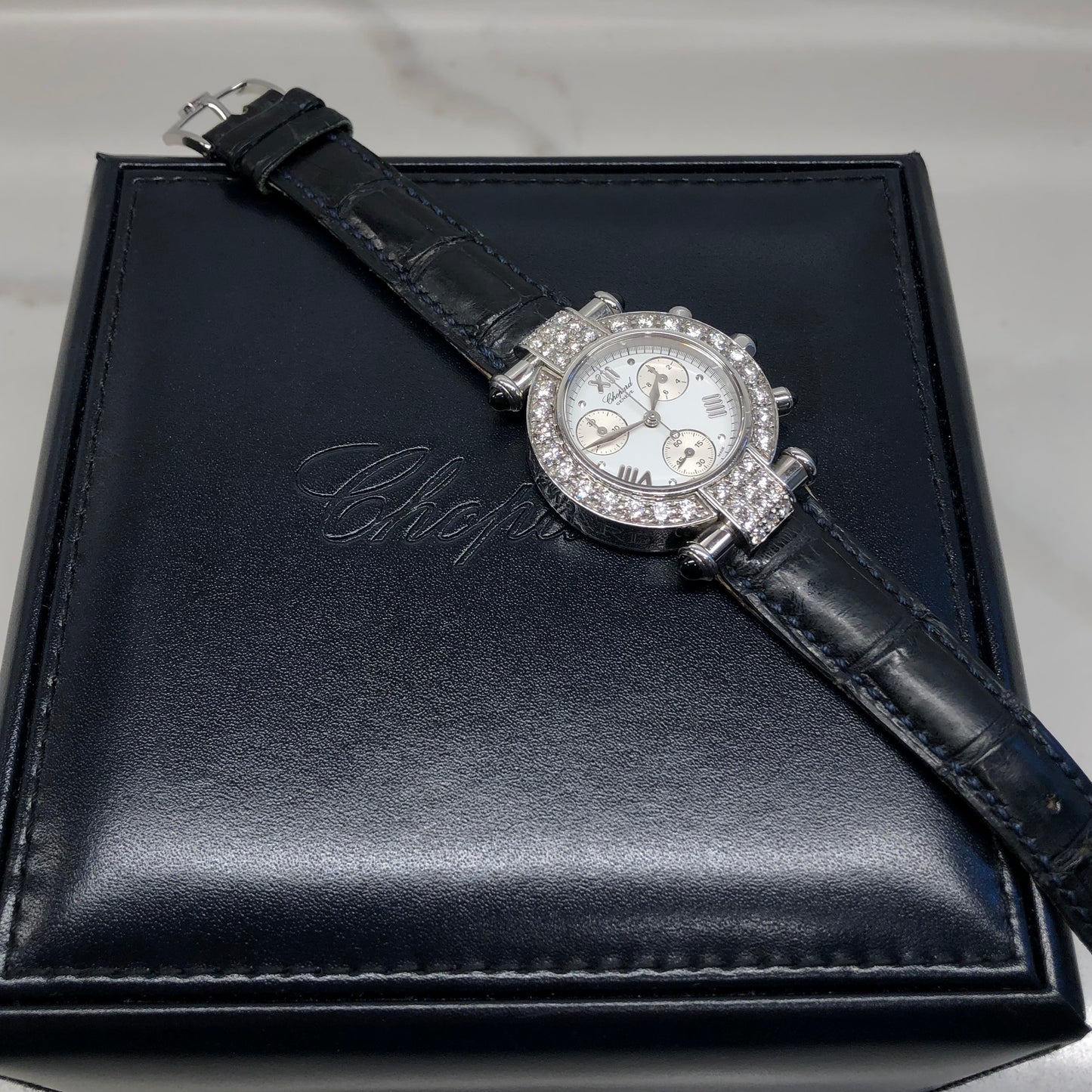 Chopard Imperiale 38/8378-23 Stainless Steel Diamond Bezel Ladies Quartz Wristwatch - HASHTAGWATCHCO