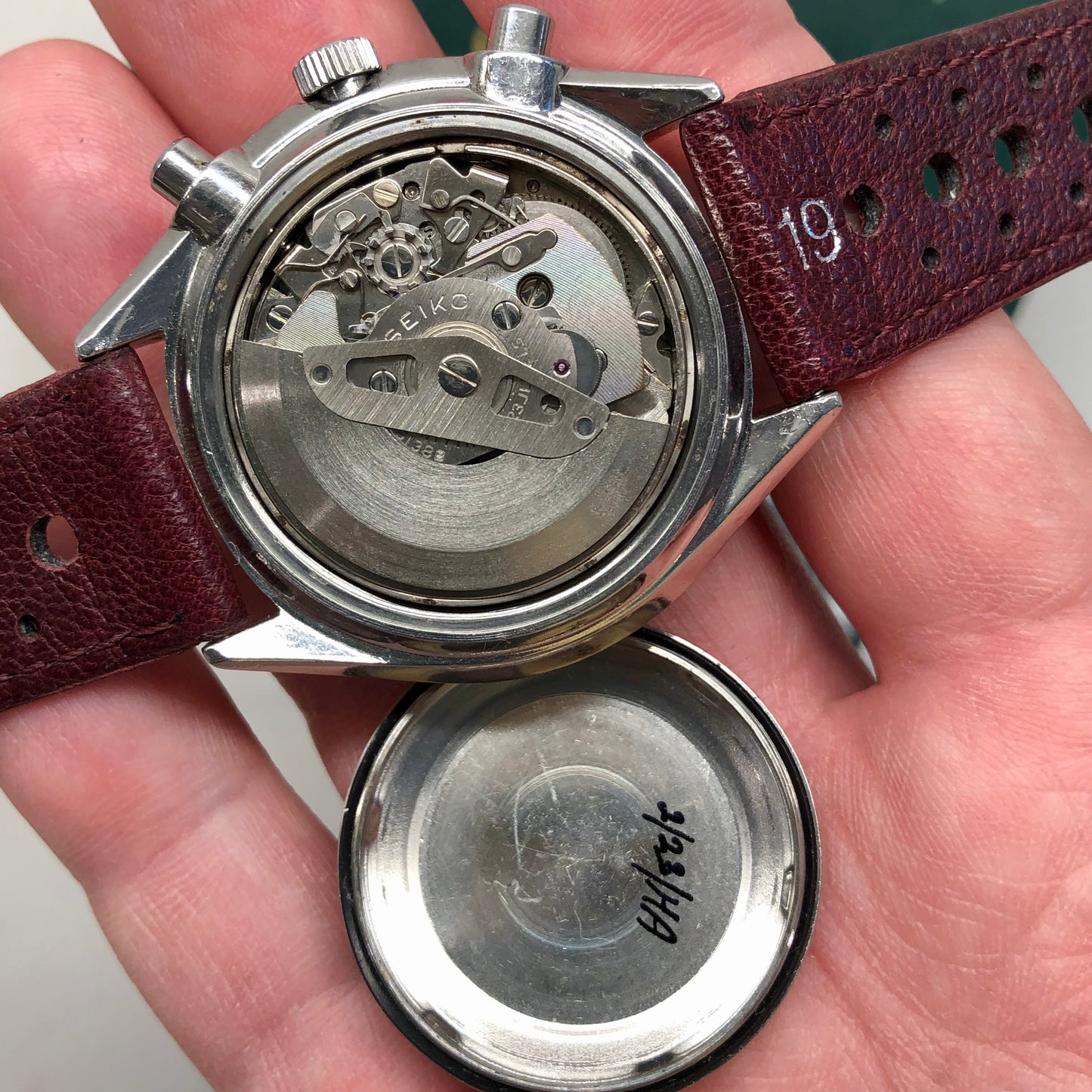 1971 Seiko 6138-8000 Baby Panda Chronograph Day Date Steel Automatic Wristwatch - HASHTAGWATCHCO
