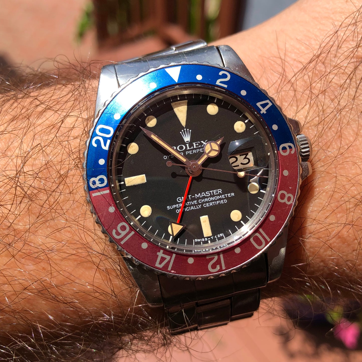 1978 Rolex GMT MASTER 1675 Mk 5 Pepsi Matte Dial Steel Automatic Wristwatch - HASHTAGWATCHCO