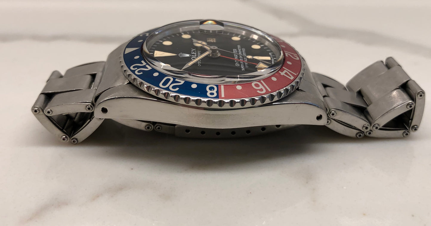 1978 Rolex GMT MASTER 1675 Mk 5 Pepsi Matte Dial Steel Automatic Wristwatch - HASHTAGWATCHCO