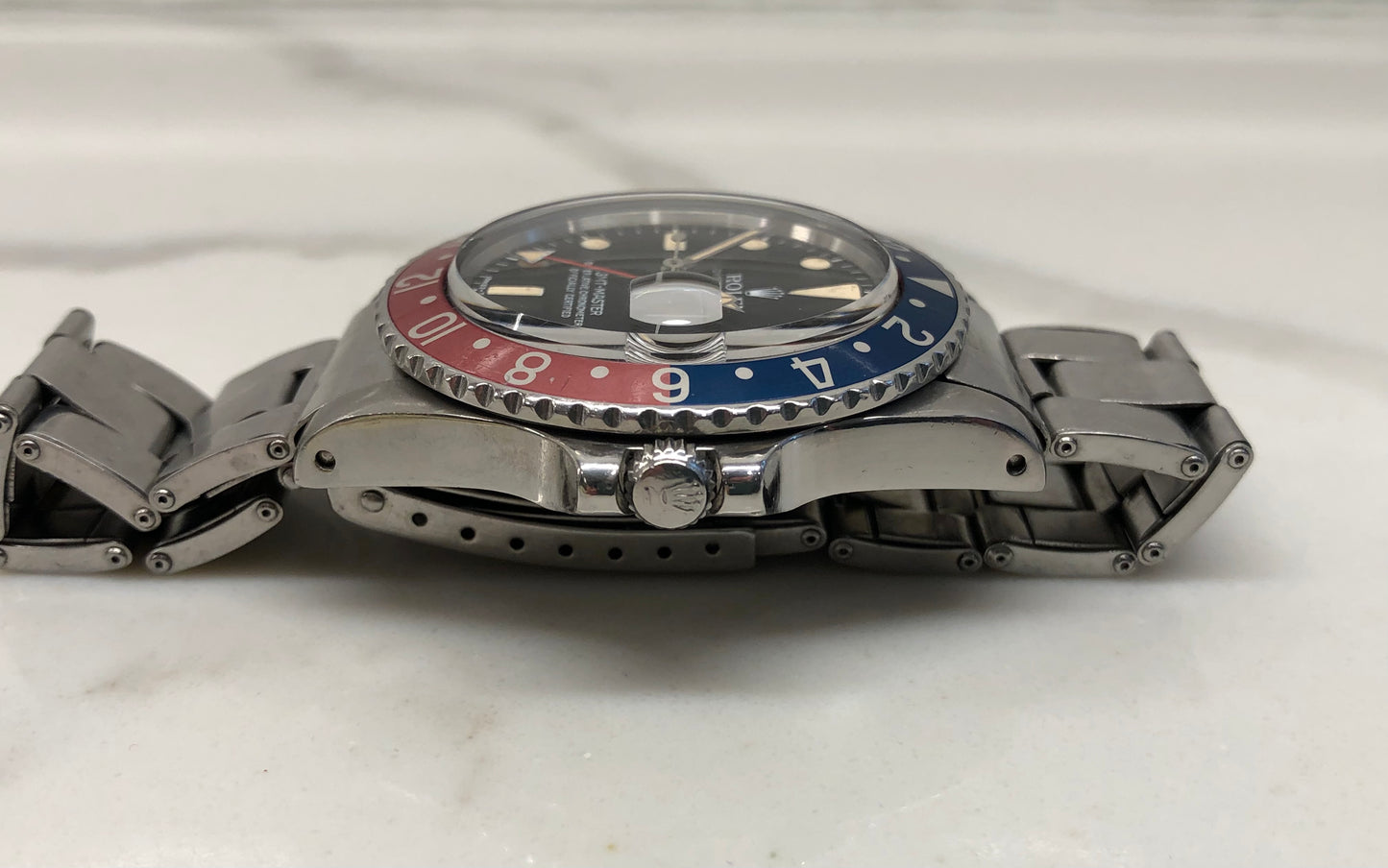 1978 Rolex GMT MASTER 1675 Mk 5 Pepsi Matte Dial Steel Automatic Wristwatch - HASHTAGWATCHCO