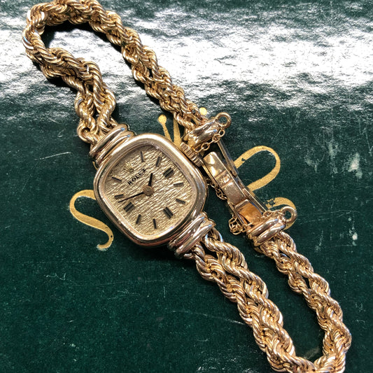 1954 Rolex Ladies Dress 8444 14K Yellow Gold Dress Cocktail Wristwatch - HASHTAGWATCHCO