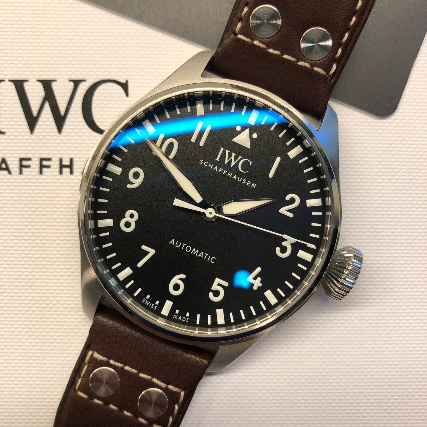 2023 IWC Big Pilot 43 IW329301 Automatic Black Dial Men's Wristwatch with Box and Papers Unworn - Hashtag Watch Company