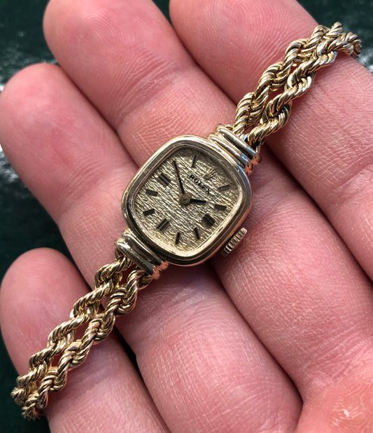 1954 Rolex Ladies Dress 8444 14K Yellow Gold Dress Cocktail Wristwatch - HASHTAGWATCHCO