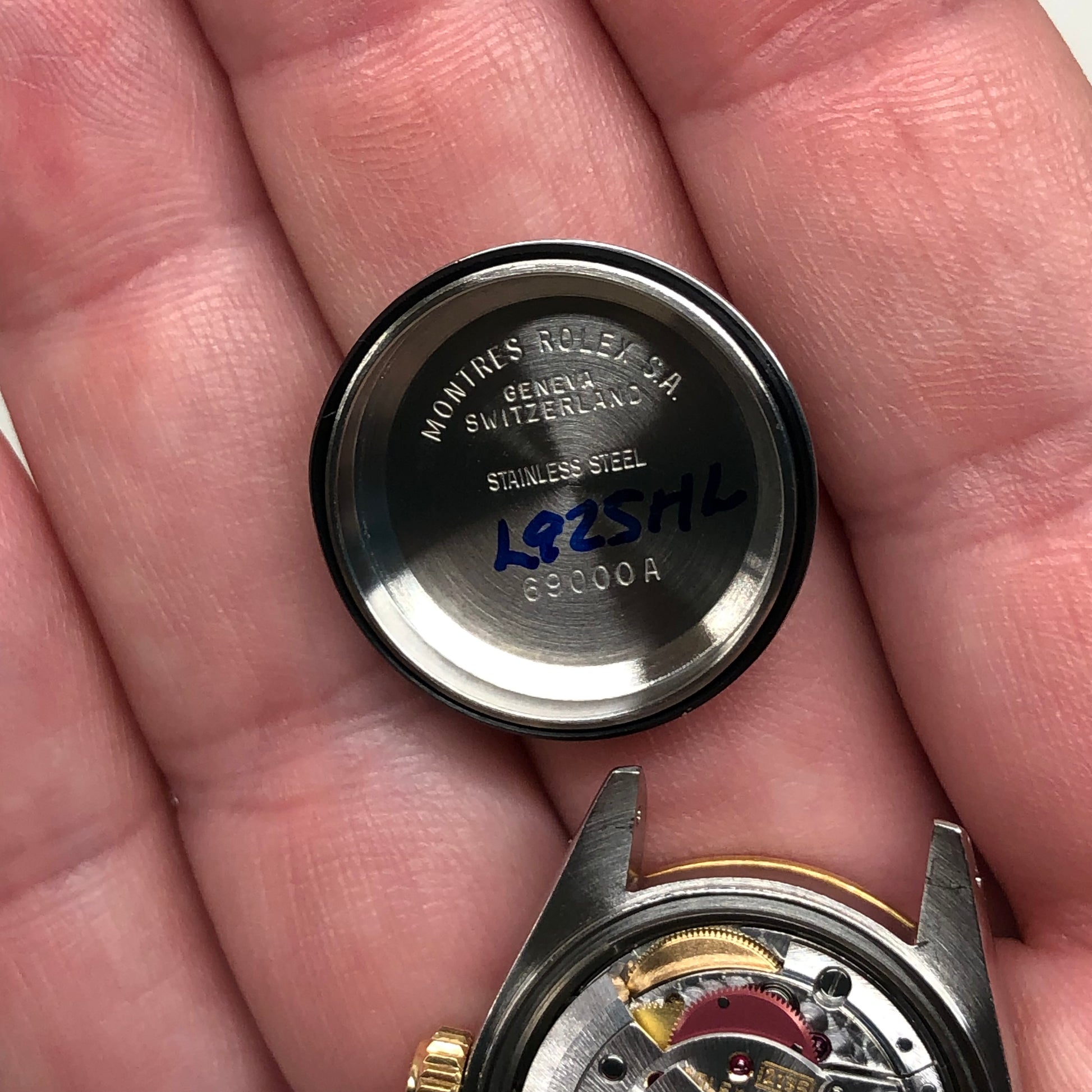 1990 Rolex Datejust 69173 Black Dial Two Tone Jubilee Wristwatch with Box and Papers - HASHTAGWATCHCO