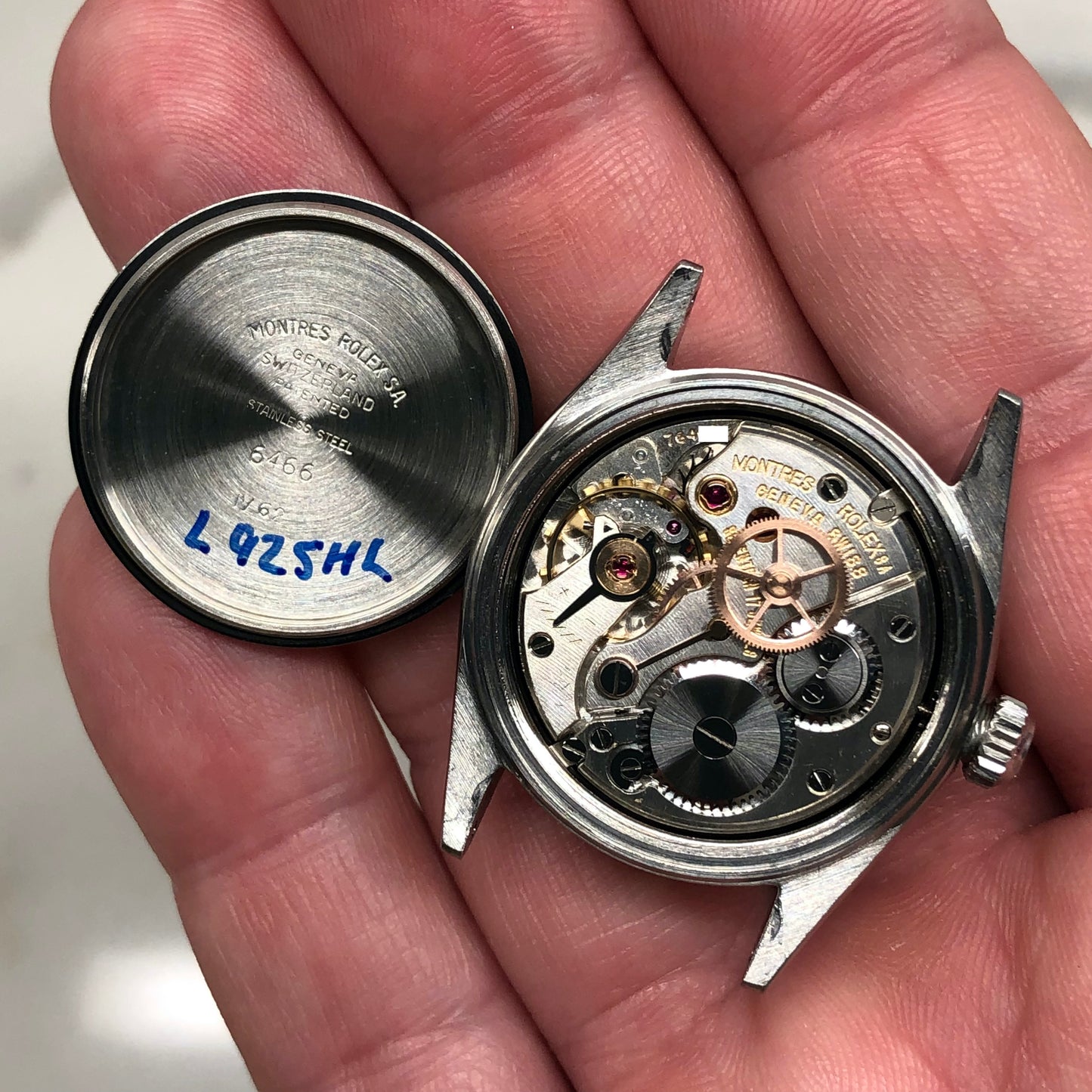 1963 Rolex Oysterdate Precision 6466 Tropical Gilt Dial Stainless Steel Wristwatch - HASHTAGWATCHCO