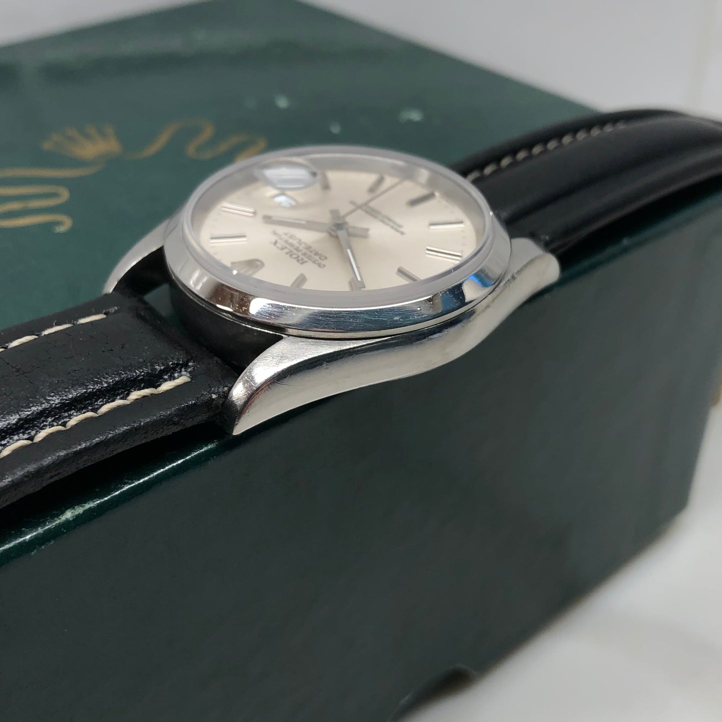 1996 Rolex Datejust 16200 Silver Stick Dial Wristwatch - Hashtag Watch Company