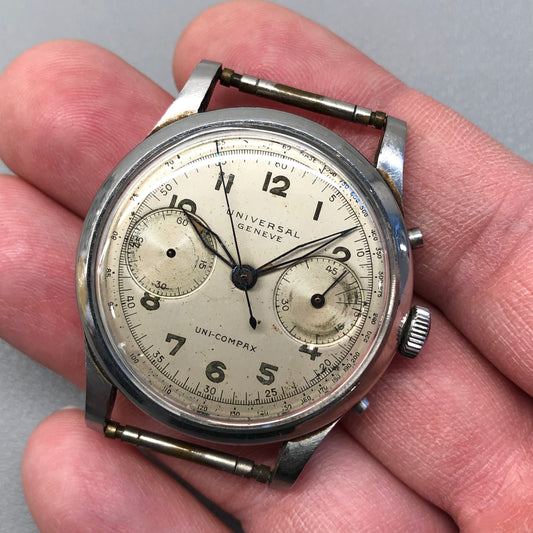 1960s Universal Geneve Uni-Compax 22492 Spillino Caliber 287 Chronograph Wristwatch - HASHTAGWATCHCO