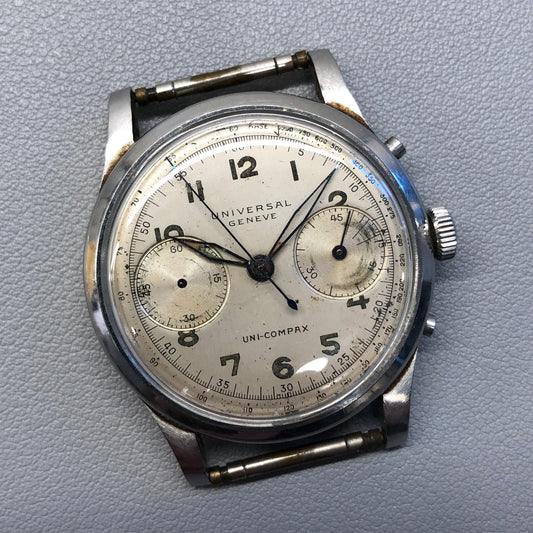 1960s Universal Geneve Uni-Compax 22492 Spillino Caliber 287 Chronograph Wristwatch - HASHTAGWATCHCO
