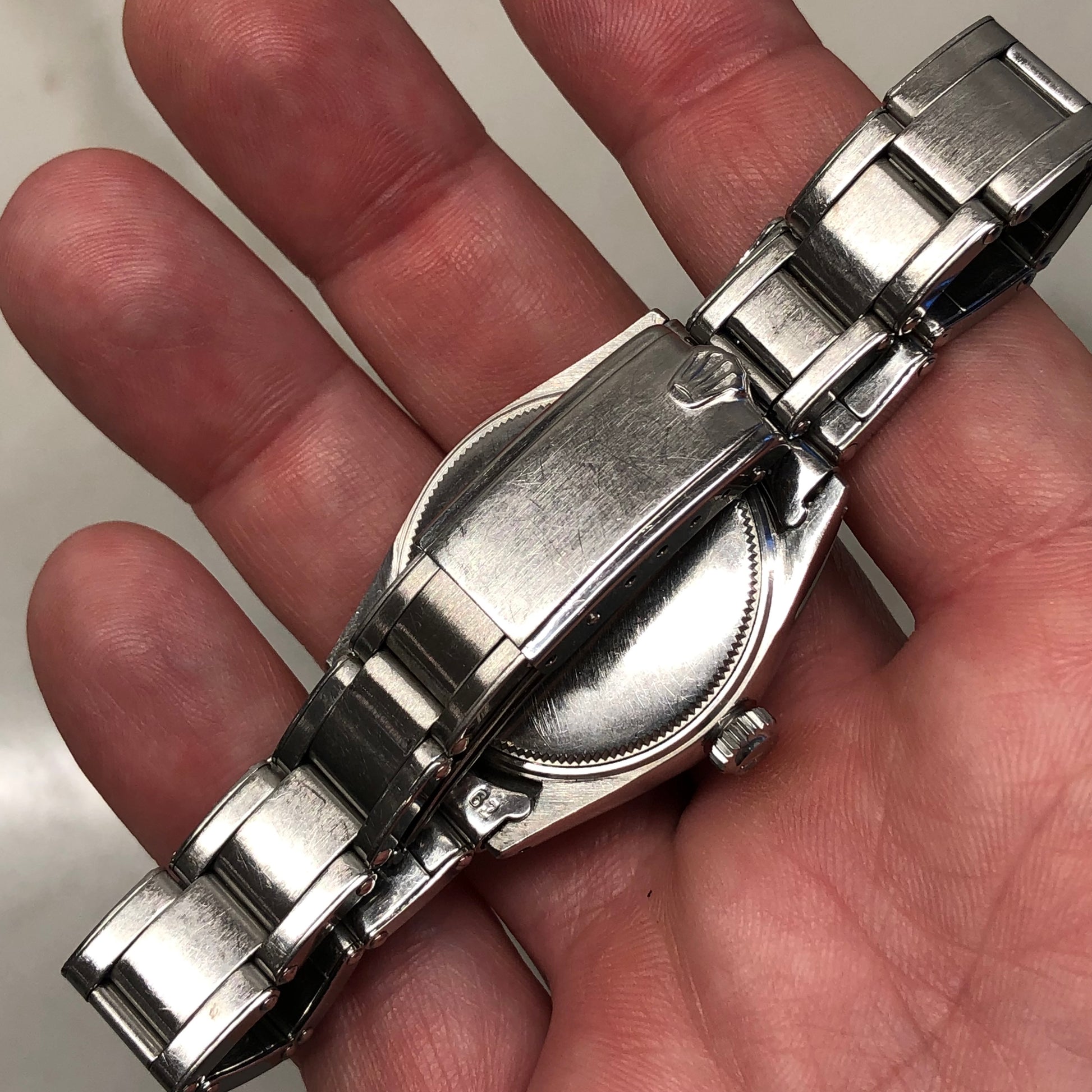 1963 Rolex Oysterdate Precision 6466 Tropical Gilt Dial Stainless Steel Wristwatch - HASHTAGWATCHCO