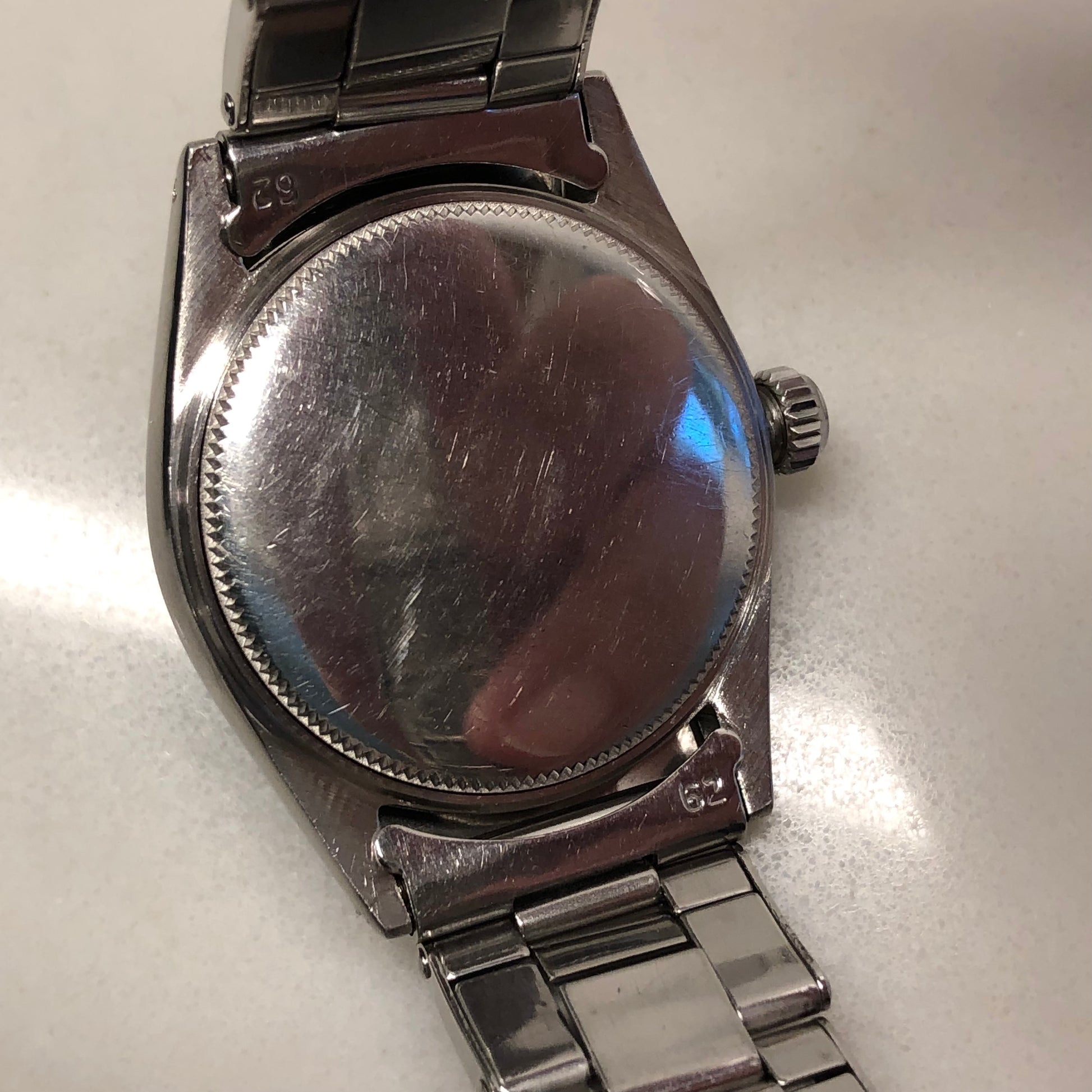 1963 Rolex Oysterdate Precision 6466 Tropical Gilt Dial Stainless Steel Wristwatch - HASHTAGWATCHCO