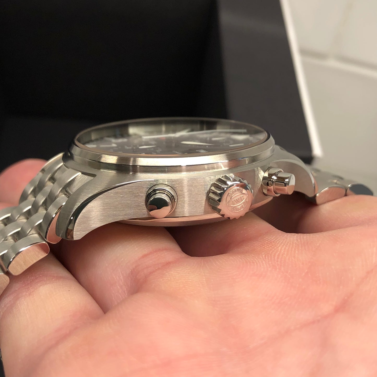 2023 IWC Pilot IW377710 Automatic Chronograph Black Dial Men's Watch with Box and Papers Unworn - Hashtag Watch Company