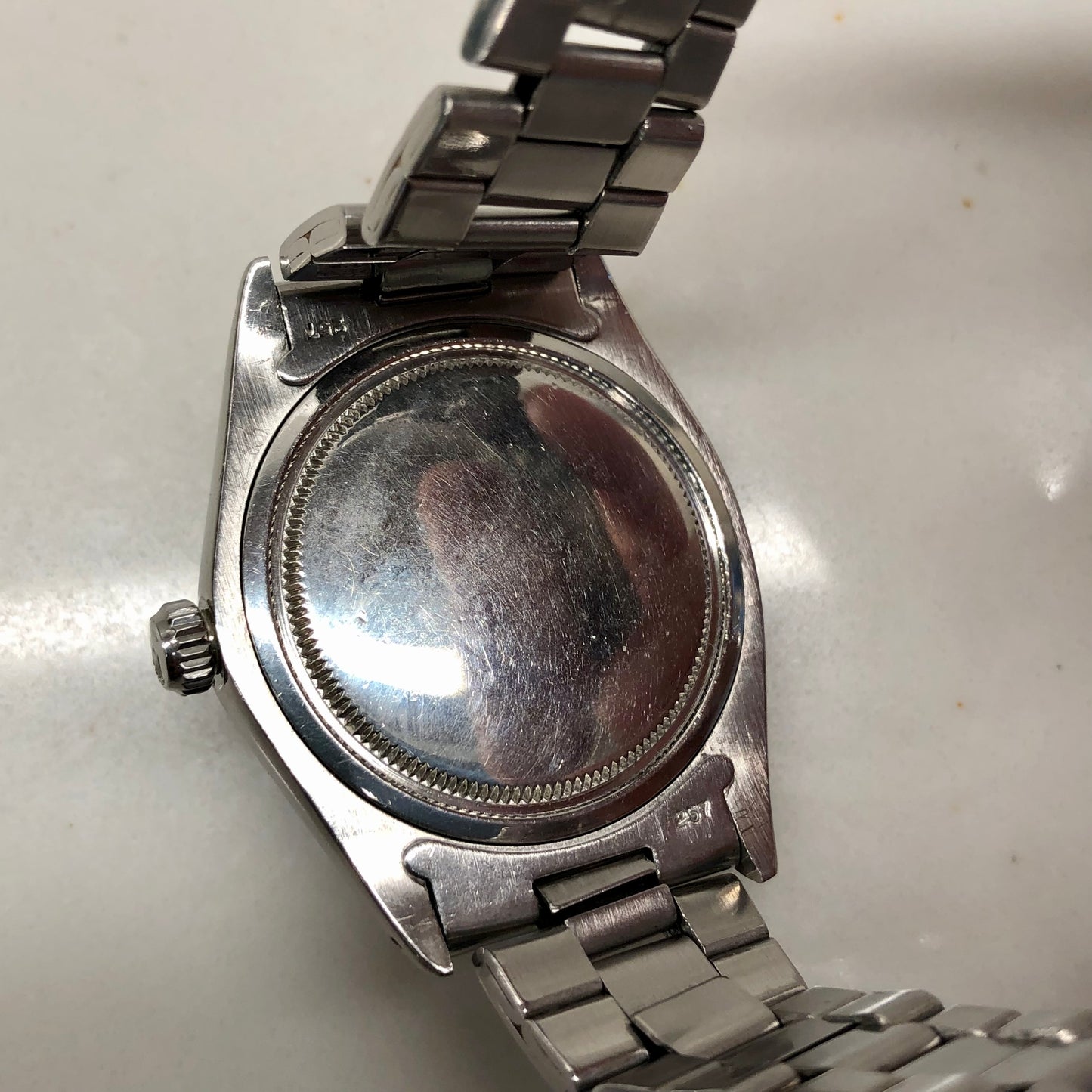 1971 Rolex Oysterdate Precision 6694 Black Stainless Steel Manual Wristwatch - HASHTAGWATCHCO