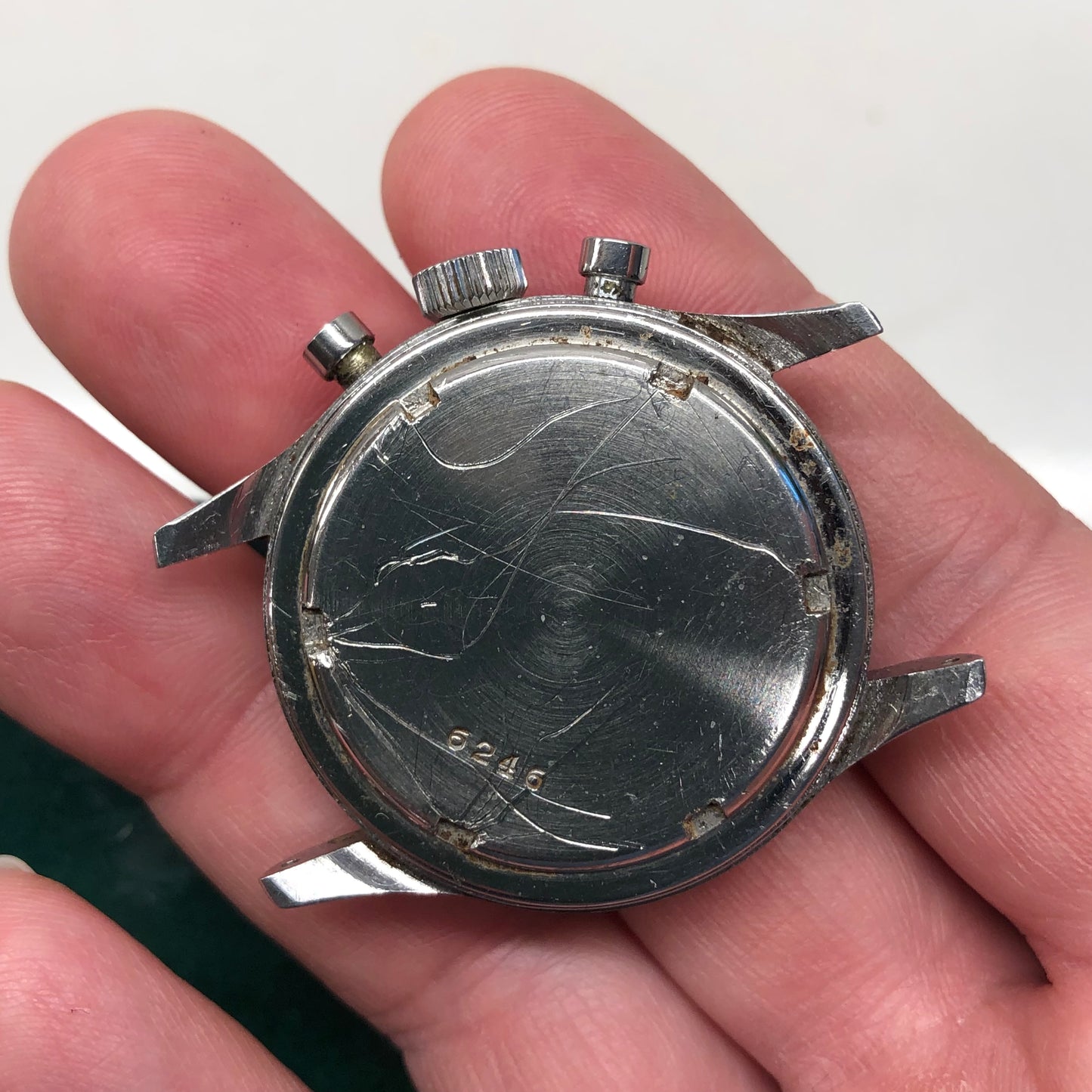 1950s Lemania Multiscale Dial 27CH Stainless Steel Chronograph Wristwatch - HASHTAGWATCHCO